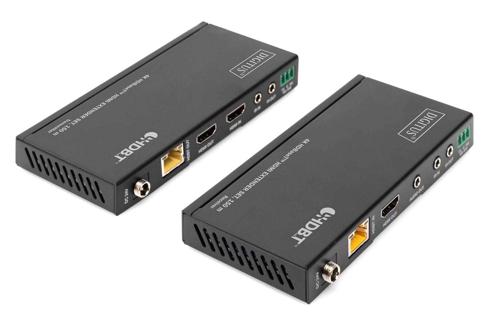 DIGITUS DS-55508 - Sender og modtager - video/audio/infrarød/seriel forlænger - HDMI, HDBaseT - over CAT 5e/6/7/8 - op til 150 m