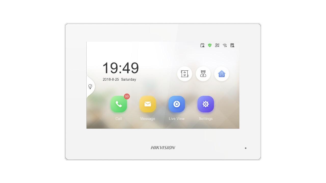 Hikvision HIKVISION DS-KH6320-WTE1, monitor pro videotelefon, Wifi, PoE, bílý
