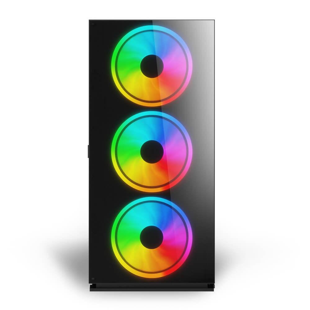 PC kabinet Savio Prime X1 ARGB hærdet glas - sort