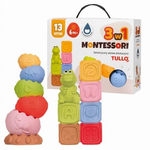 Sanselegetøj baby – Tullo Montessori sæt, 13 dele