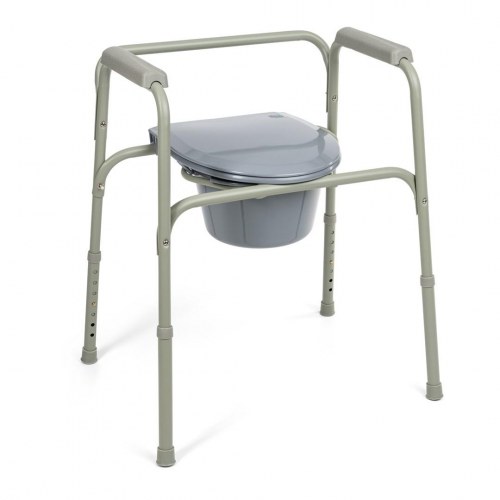 Toiletstol med armlæn Timago TGR-R KT-S 668 - justerbar, grå