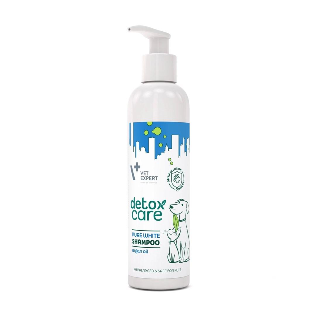 Hunde- og katteshamoo VetExpert Detox Care Pure White – 250 ml