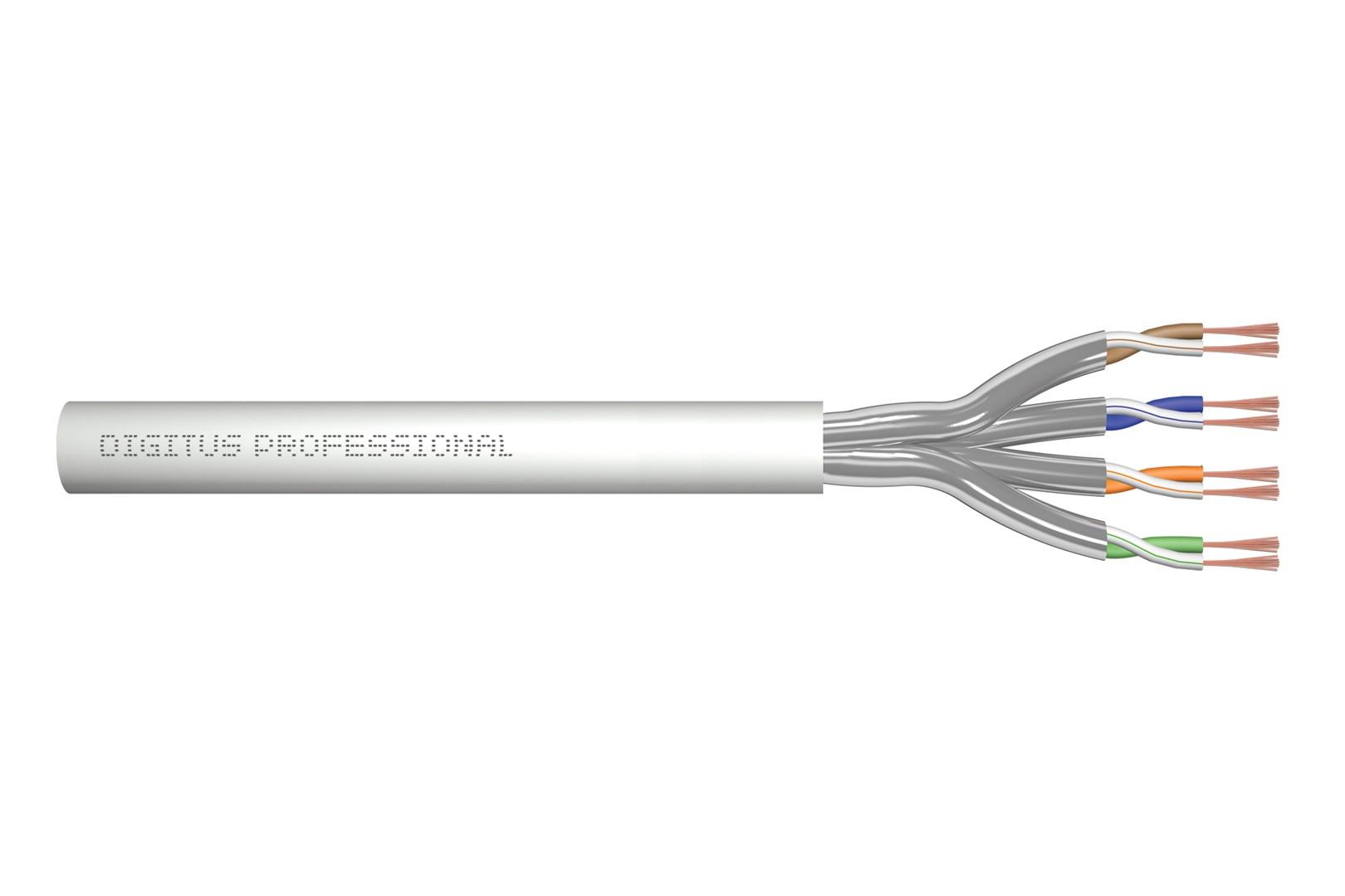 DIGITUS Professional - Bulkkabel - 305 m - U/FTP - CAT 6a - halogenfri, strenget - grå