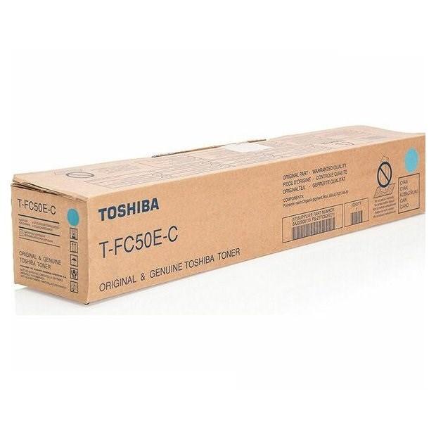 Toner til printer - Toshiba T-FC50E-C, cyan, original billede
