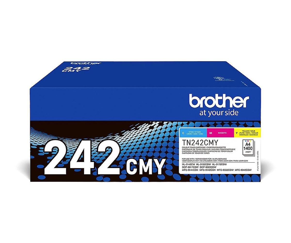 Toner til printer - Brother TN-242CMY, original cyan/magenta/gul billede