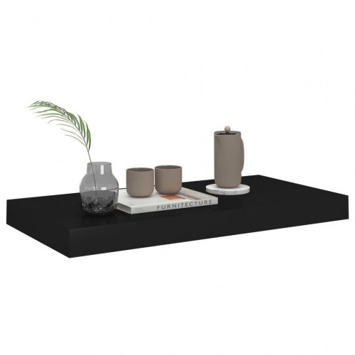 Væghylder 4 stk. 50x23x3,8 cm MDF sort (OUTLET B)