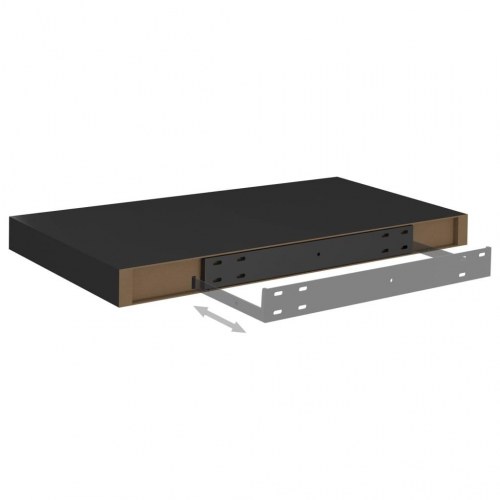 Væghylder 4 stk. 50x23x3,8 cm MDF sort (OUTLET B)