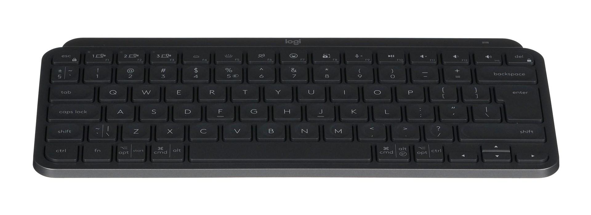Logitech MX Keys Mini Minimalist Wireless Illuminated Keyboard - Graphite - US - Tastatur - Amerikansk engelsk - Sort