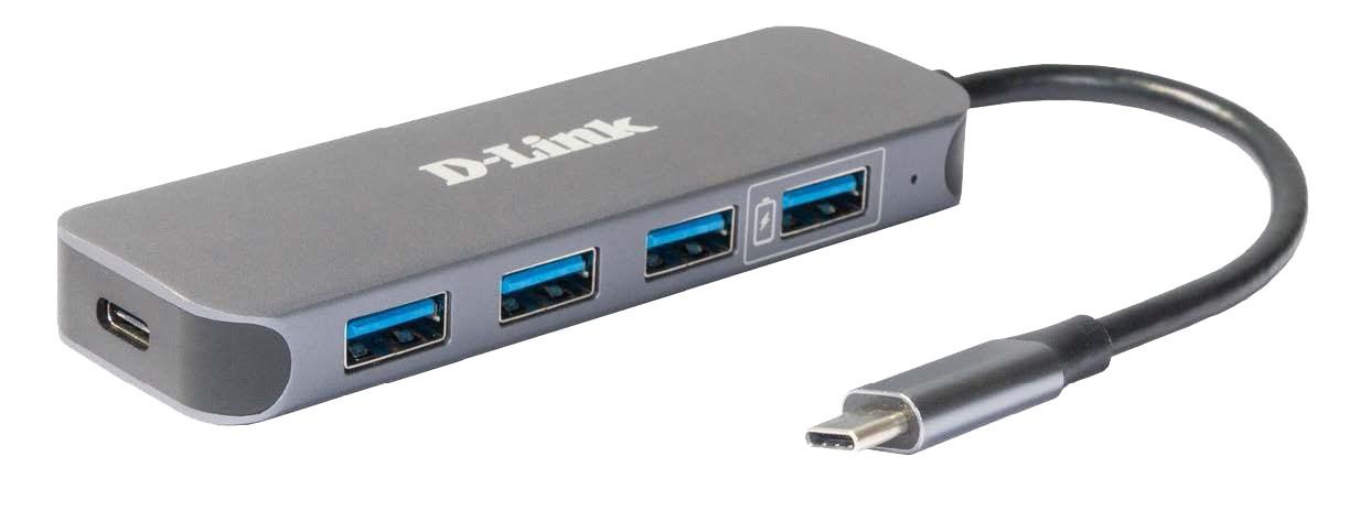 USB-C hub 4-porte med Power Delivery - D-Link billede