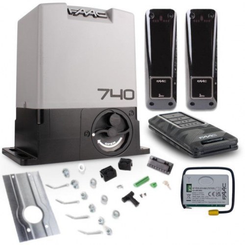 Skydedørsautomatik FAAC 740 – Delta 2 sæt til 500 kg port