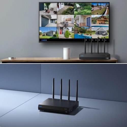 NVR overvågningsoptager Reolink NVS12W, 12 kanaler, Wi‑Fi 6, 2 TB, sort