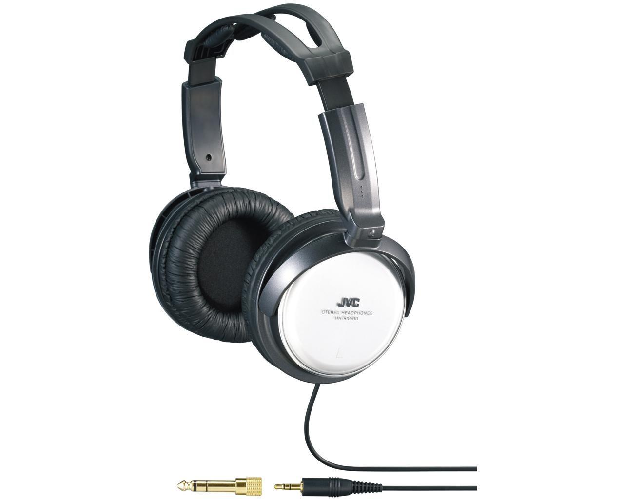 Hovedtelefoner med ledning JVC HA-RX500, sort/hvid billede