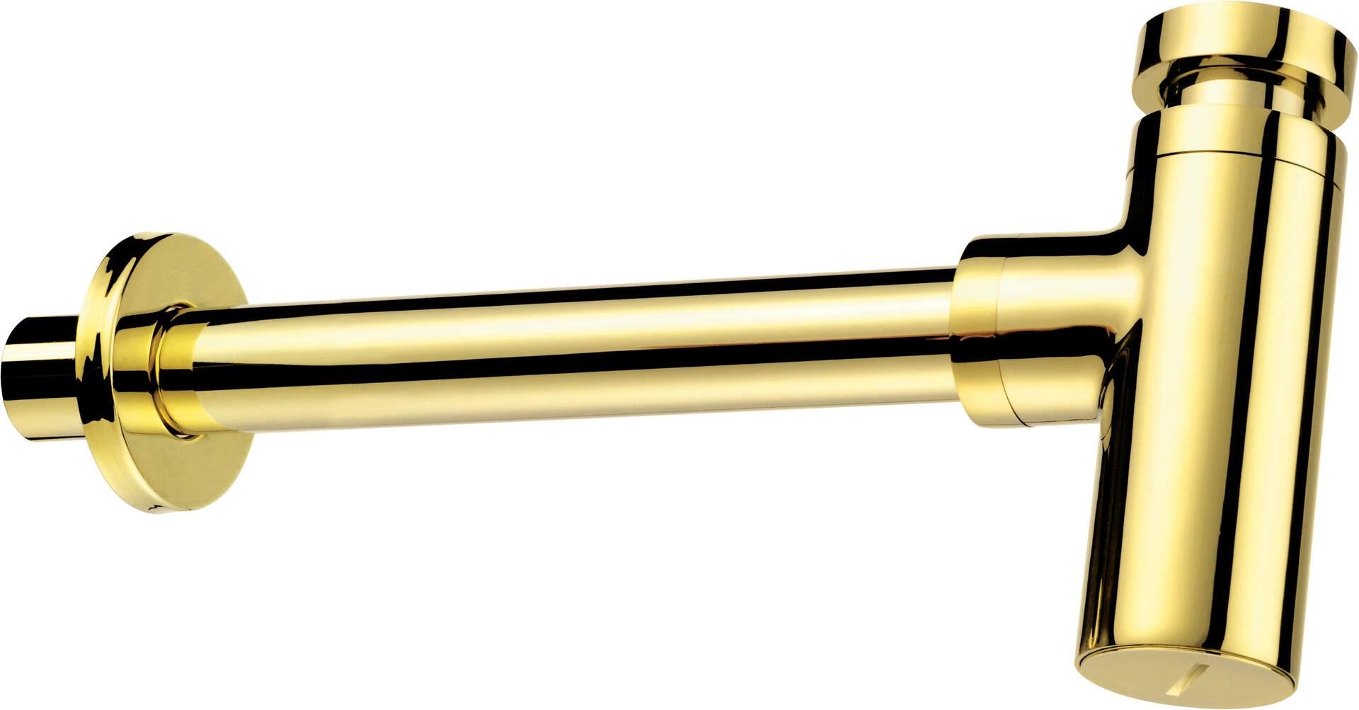 Vaskesifon rund - deante, messing/guld-look