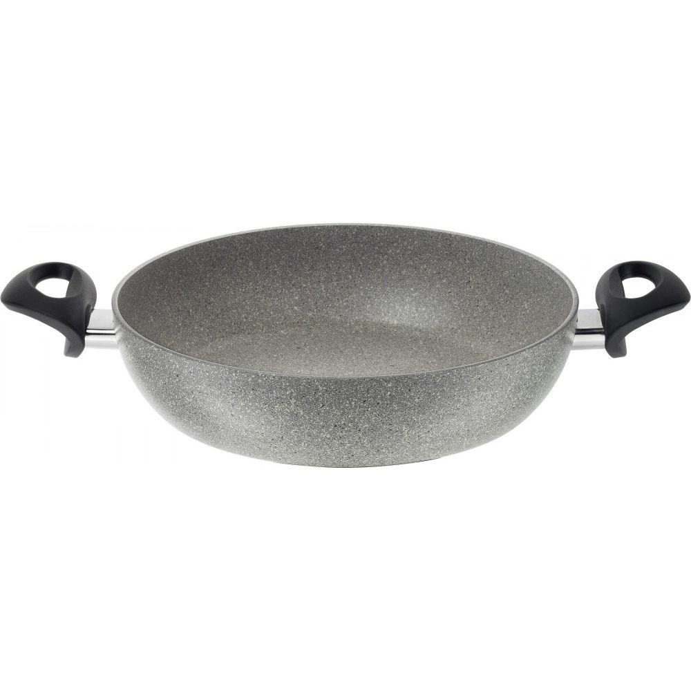 Dyb stegepande 28 cm - BALLARINI Ferrara med 2 håndtag, granitlook