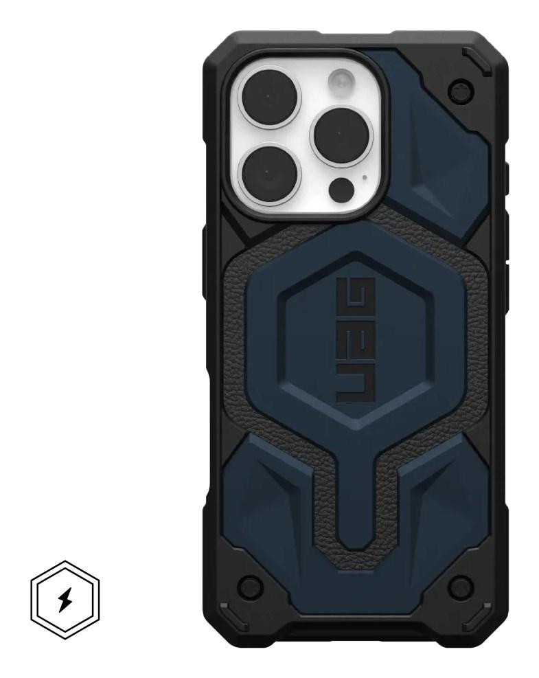 iPhone 16 Pro cover - Urban Armor Gear Monarch Pro (sort/blå)