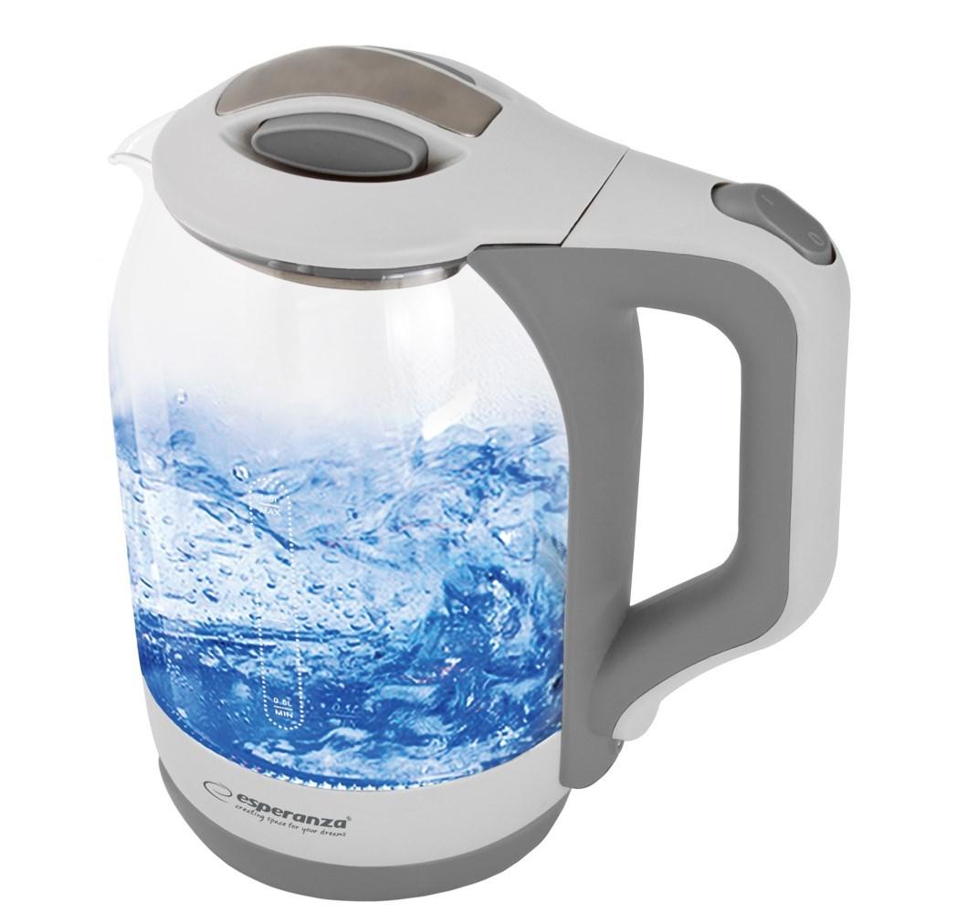 Elkedel Esperanza 1,7 l – hvid/transparent, 1.500 W billede