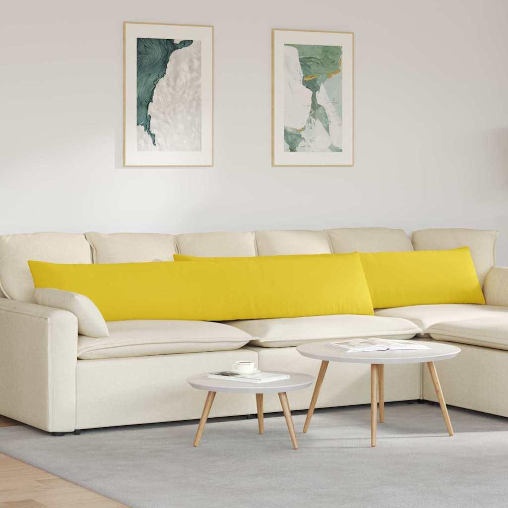 Sofapuder 2 Dele 60 X 40 Cm Stof - Lysegul / 40 x 200 cm