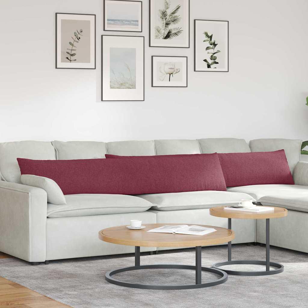 Sofapuder 2 Dele 60 X 40 Cm Stof - Vinrød / 40 x 200 cm