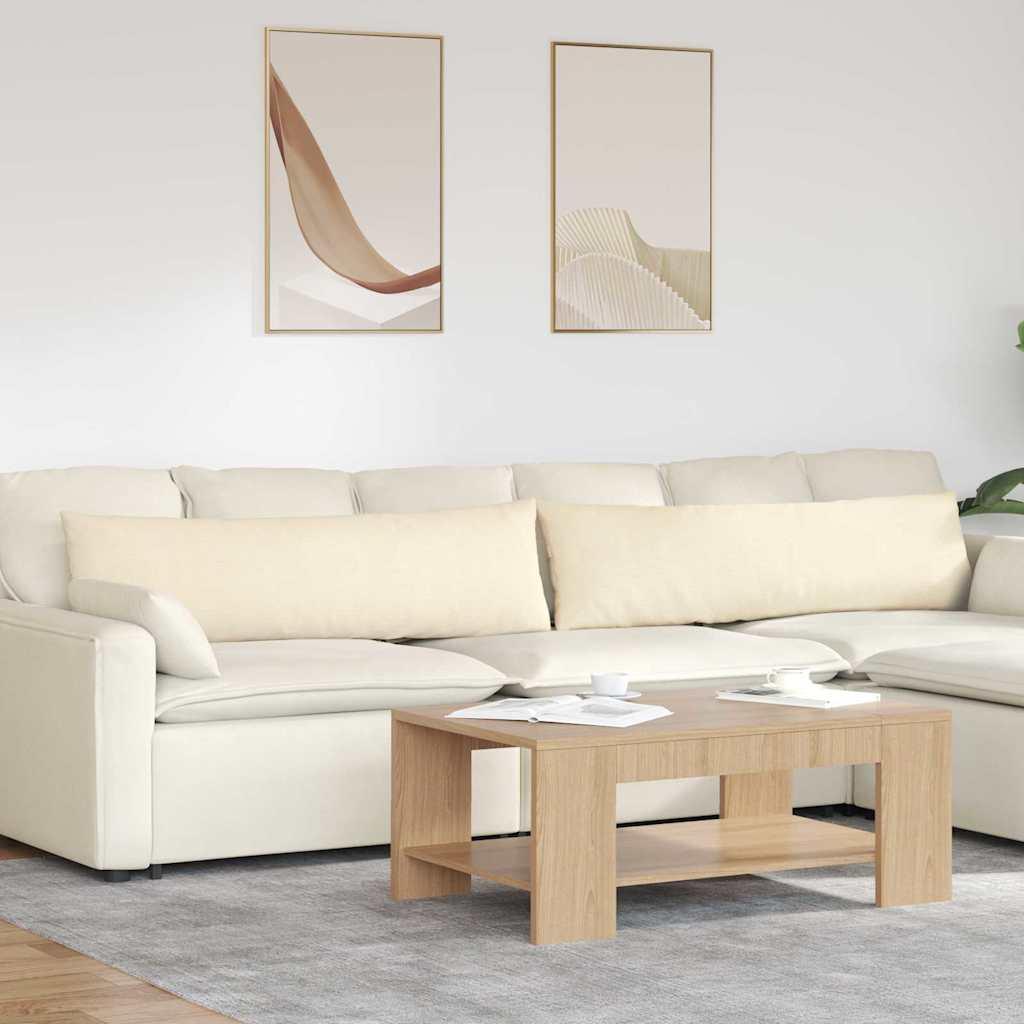 Sofapuder 2 Dele Velourstof - Creme / 145 x 40 cm