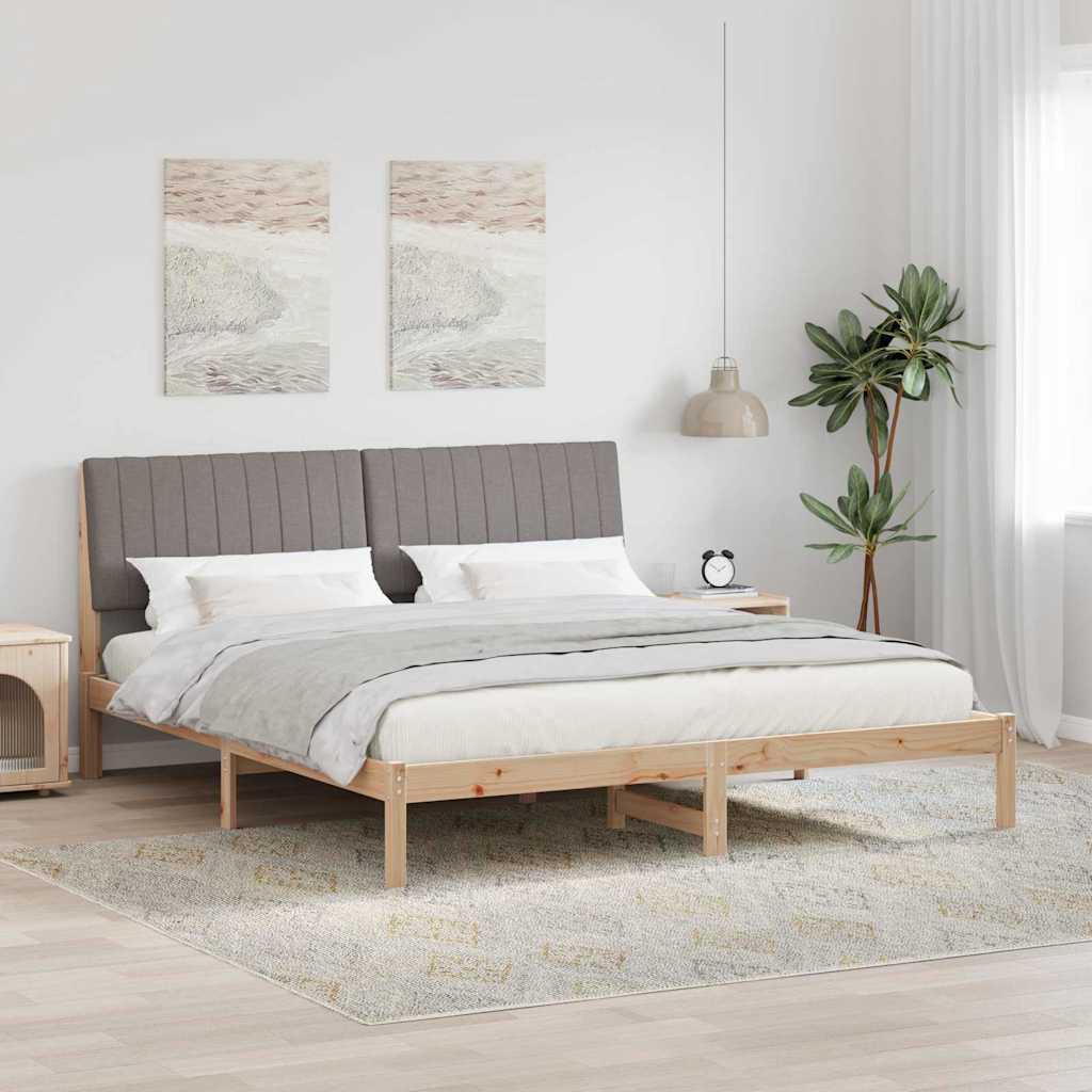 Sengestel med hovedgÃ¦rde Brun 180 x 200 cm Stof