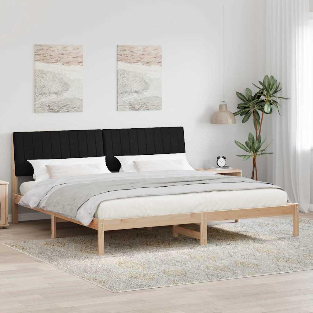 Sengestel med hovedgÃ¦rde Brun 200 x 200 cm Stof