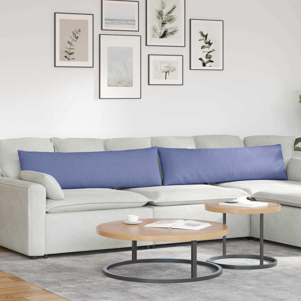 Sofapuder 2 Dele 60 X 40 Cm Stof - Jeans Blå / 40 x 145 cm