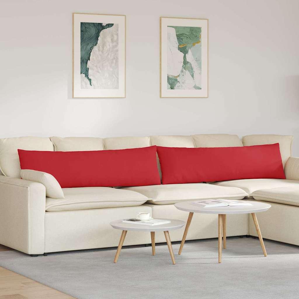 Sofapuder 2 Dele 60 X 40 Cm Stof - Rød / 40 x 145 cm