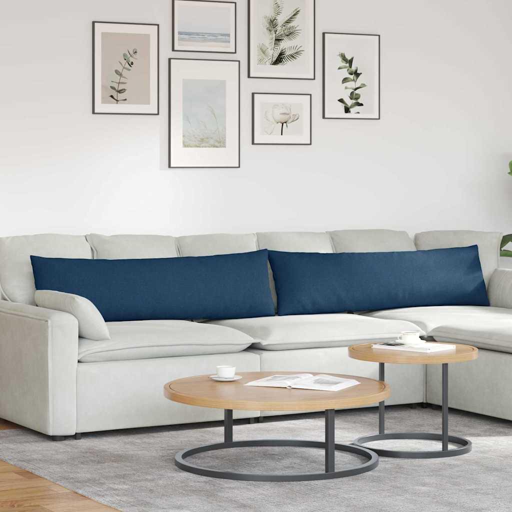 Sofapuder 2 Dele 60 X 40 Cm Stof - Blå / 40 x 145 cm