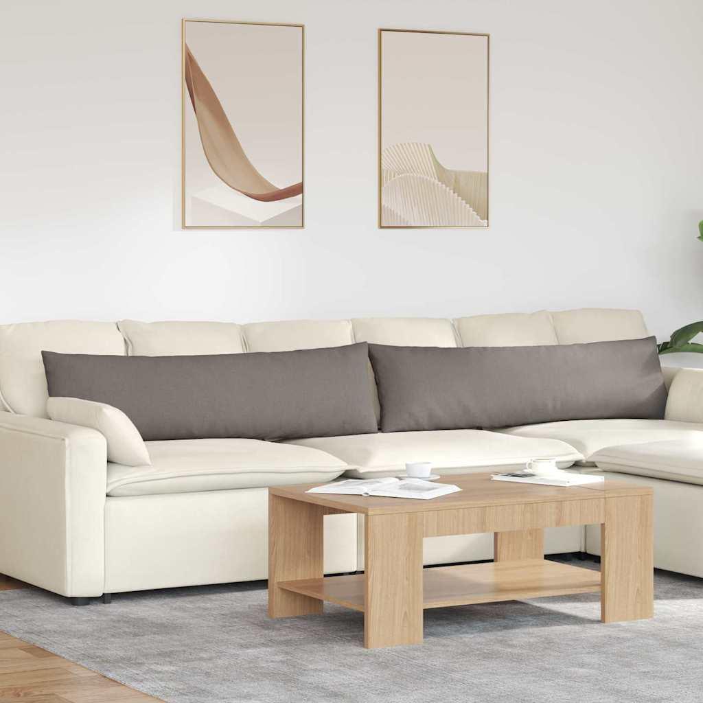 Sofapuder 2 Dele 60 X 40 Cm Stof - Gråbrun / 40 x 145 cm