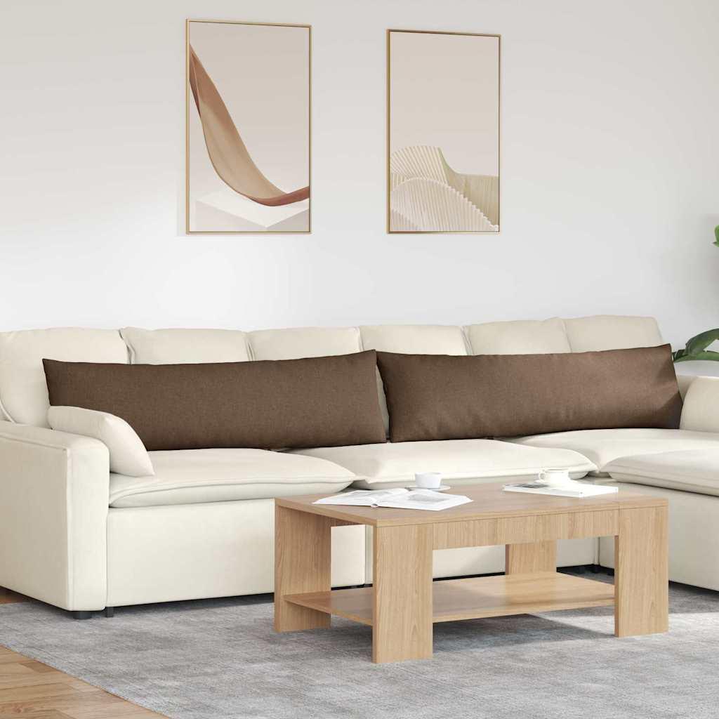 Sofapuder 2 Dele 60 X 40 Cm Stof - Brun / 40 x 145 cm
