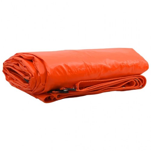 Presenning 650 g/m² - orange 1,5 × 6 m i lærred med PVC-belægning