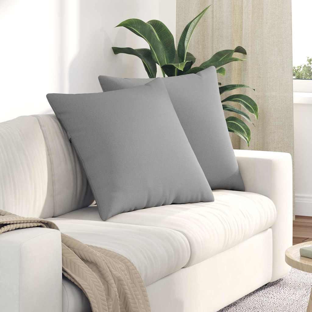 Sofapuder 2 Dele 60 X 40 Cm Stof - Sky grey / 80 x 80 cm