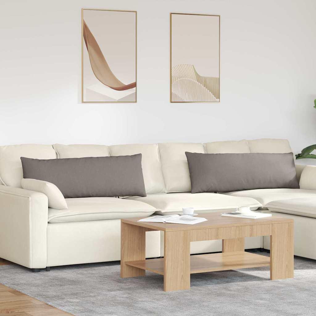 Sofapuder 2 Dele 60 X 40 Cm Stof - Gråbrun / 40 x 120 cm
