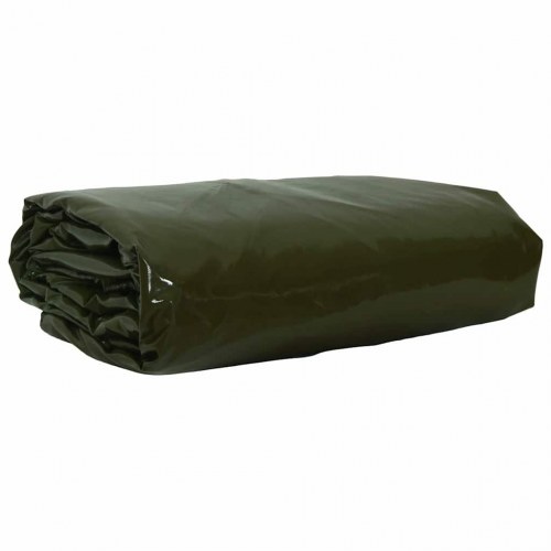 Presenning 650 g/m² - olivengrøn 5 × 6 m i lærred med PVC-belægning