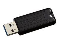 USB stik Verbatim PinStripe 128 GB USB 3.2 Gen 1 sort