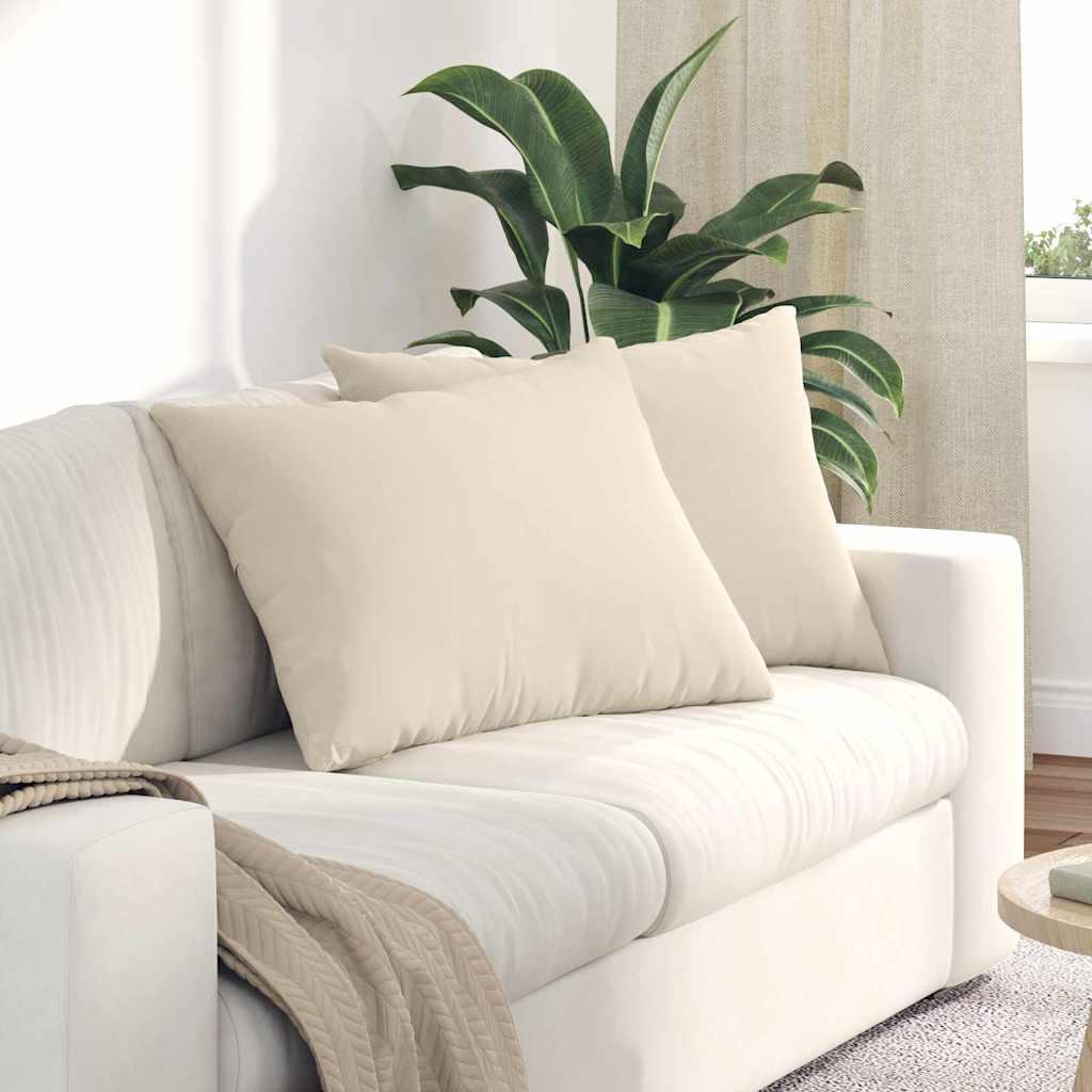Sofapuder 2 Dele 50 X 30 Cm Stof - Beige / 50 x 70 cm