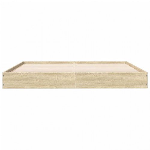 Sengeramme 150x200 cm uden madras konstrueret træ sonoma-eg