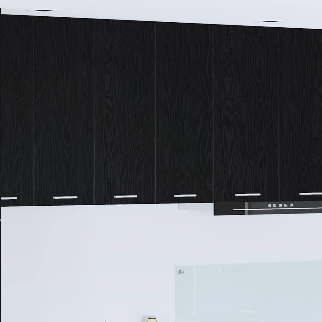 Hængeskab med dør Riga Sort eg 60 x 31 x 80 cm Konstrueret træ