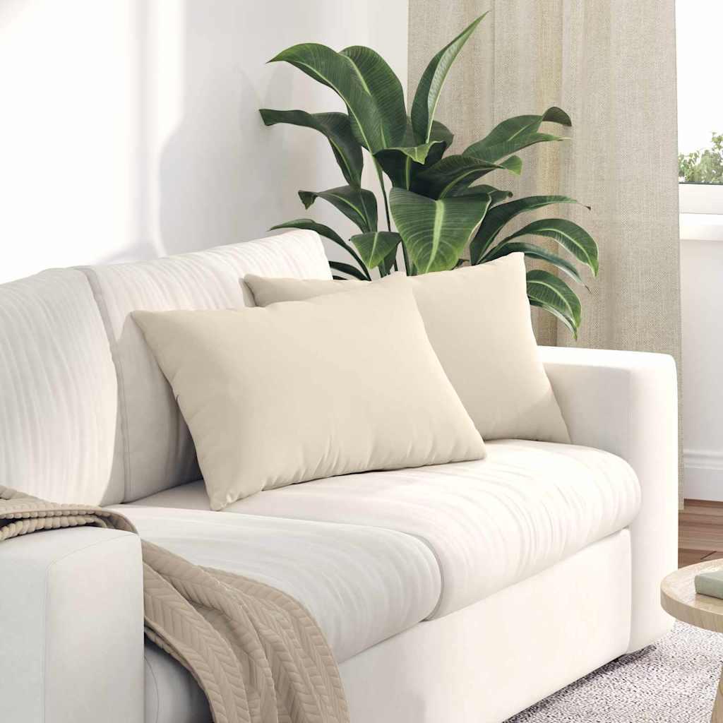 Sofapuder 2 Dele 50 X 30 Cm Stof - Beige / 40 x 60 cm
