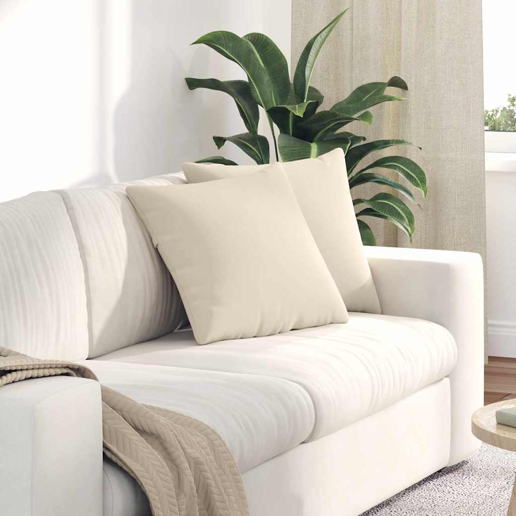 Sofapuder 2 Dele 50 X 30 Cm Stof - Beige / 45 x 45 cm
