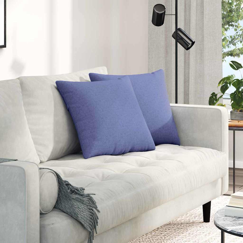 Sofapuder 2 Dele 60 X 40 Cm Stof - Jeans Blå / 45 x 45 cm