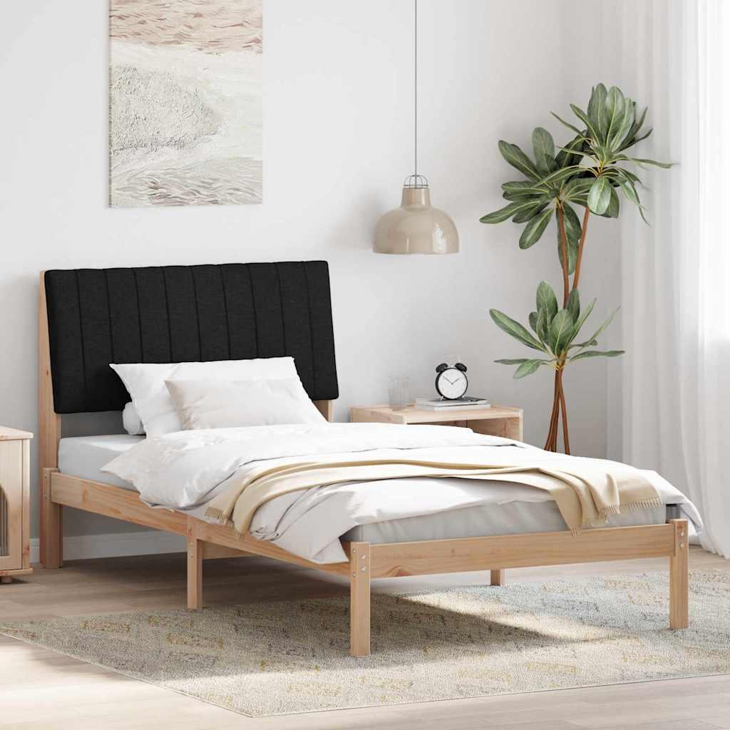 Sengestel med hovedgærde Brun 100 x 200 cm Stof