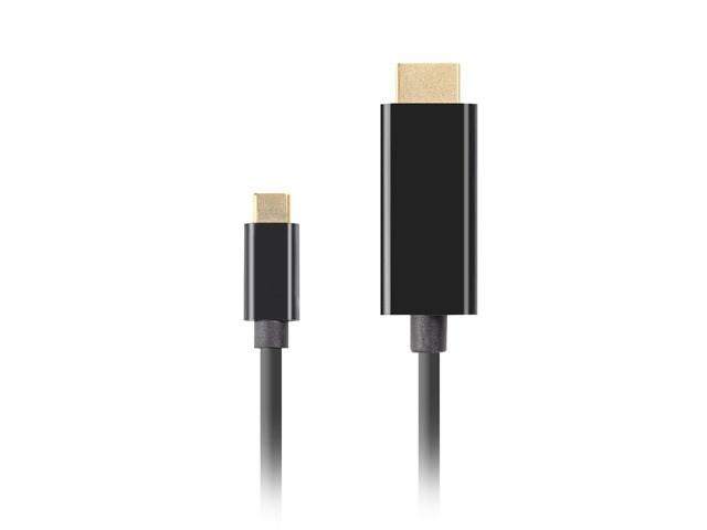 USB-C til HDMI kabel 1 m 4K 60 Hz - Lanberg, sort billede