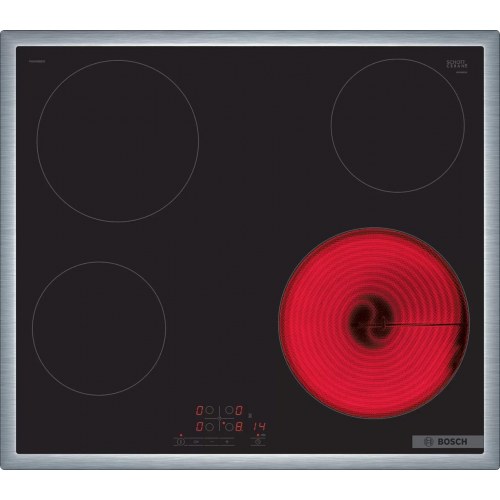 Indbygningskogeplade Bosch Serie 4 PKE645BB2E – sort keramisk, 60 cm, 4 zoner