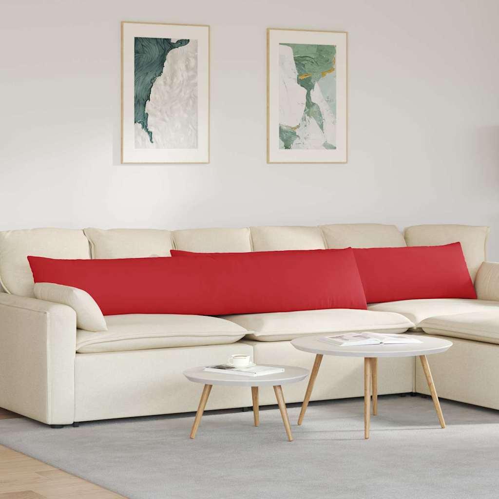 Sofapuder 2 stk - rød stof, 200 × 40 cm med aftagelige betræk