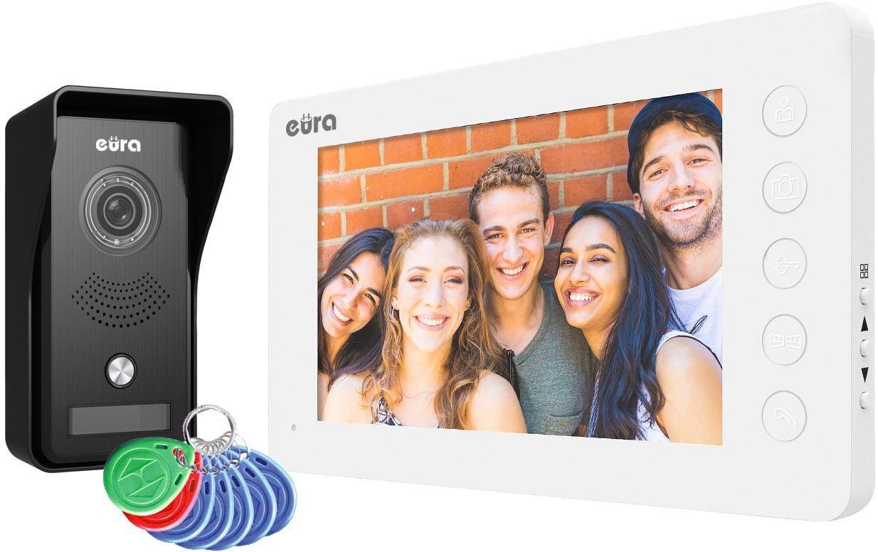 Video dørtelefon med hvid monitor – Eura VDP-76A3