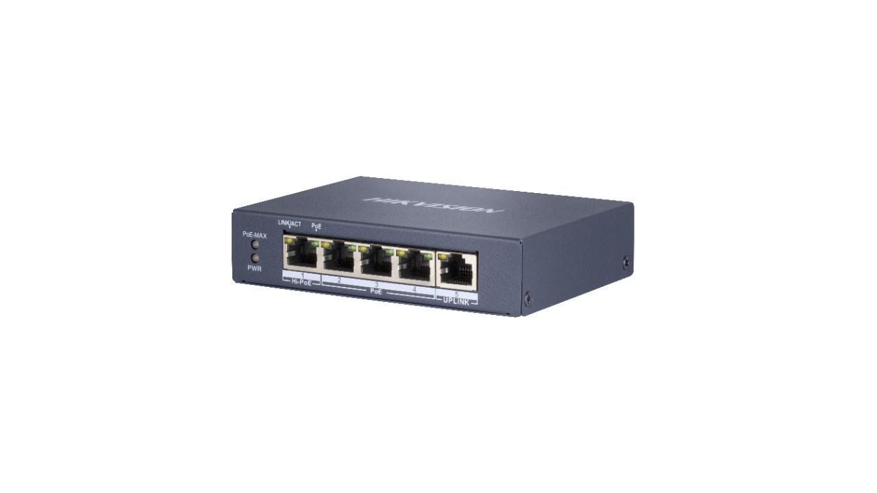 Hikvision Pro Series DS-3E0505HP-E Switch 5-porte Gigabit High PoE / PoE