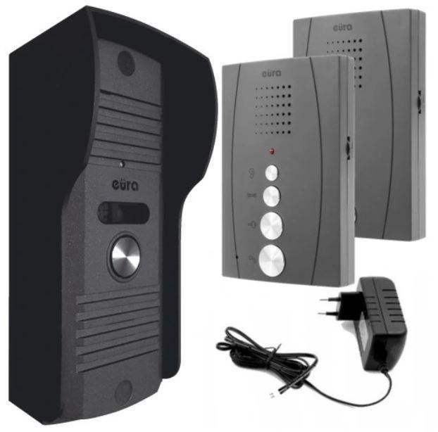 Dørtelefon sæt eura ADP-51A3 Difesa – 1-familie, 2 unifoner, grafit