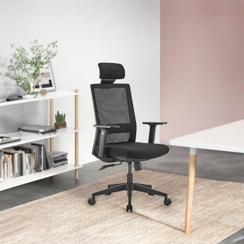 Kontorstol ergonomisk høj ryg – Ergo Office ER-425, sort, 150 kg