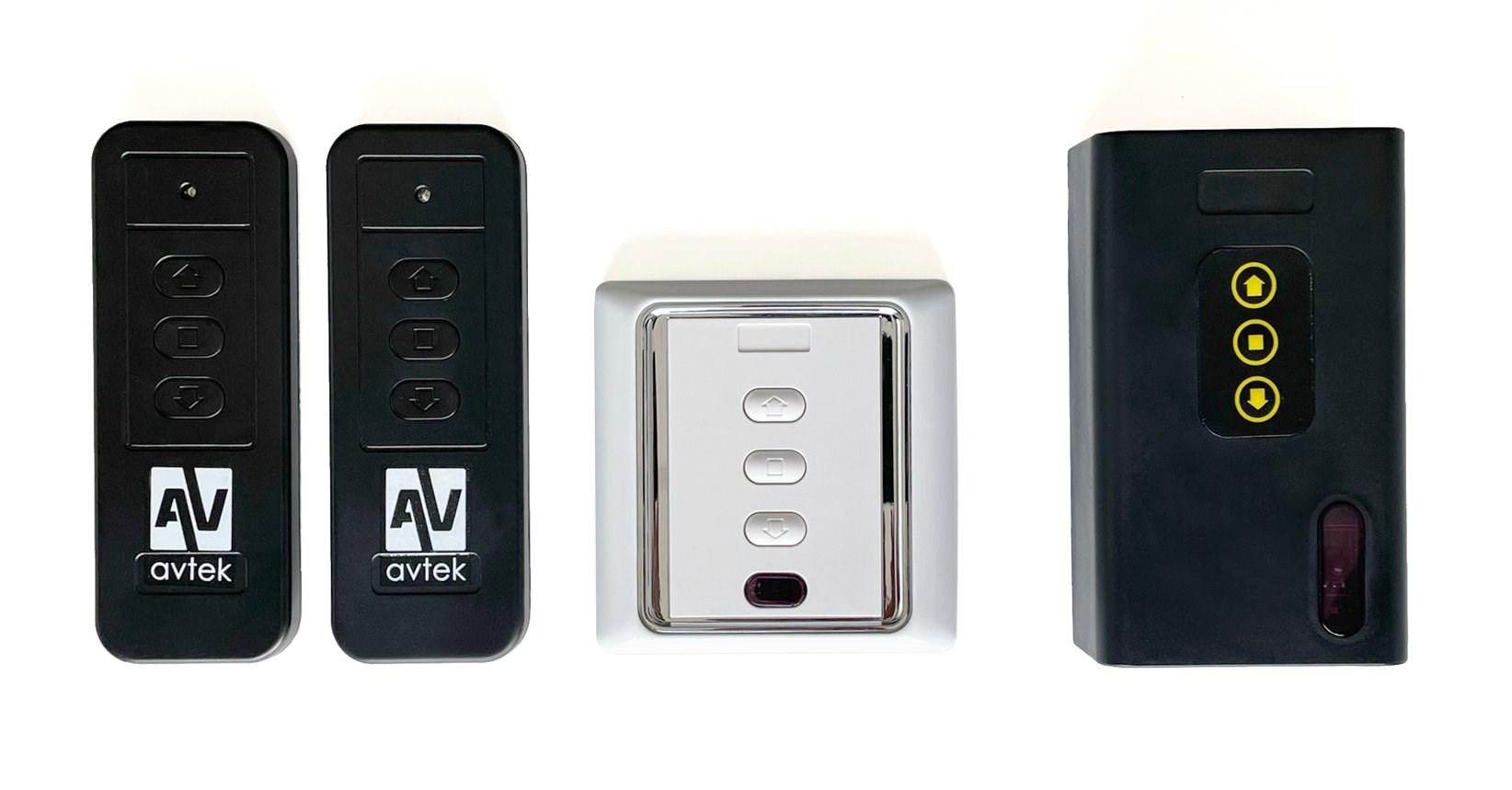 Fjernbetjent skærmcontroller AVTEK RF/IR med 12V trigger til Avtek elektriske lærreder